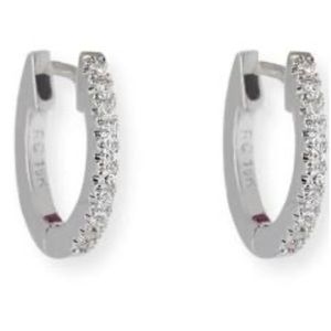 Roberto Coin micro mini diamond hoop